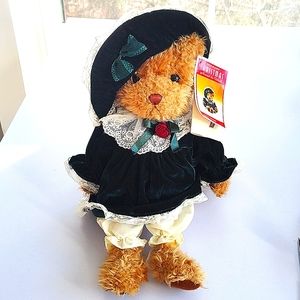 Christmas Green Velvet Victorian Teddy Bear Bernadette House of Lloyd NWT's